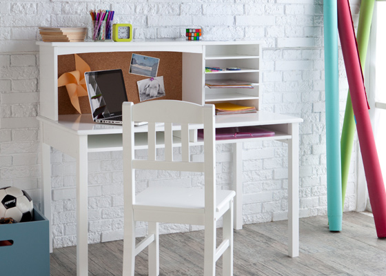 children's bedroom furniture - desks with storage shelves for boys and girls